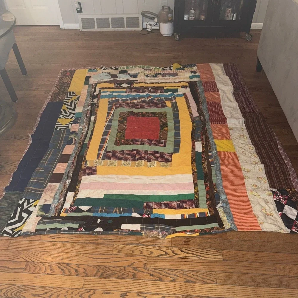 2.f vintage handmade quilt